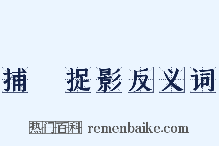捕風捉影反义词是什么意思的图片